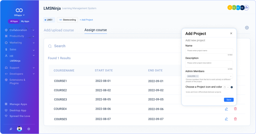 lms software leave note